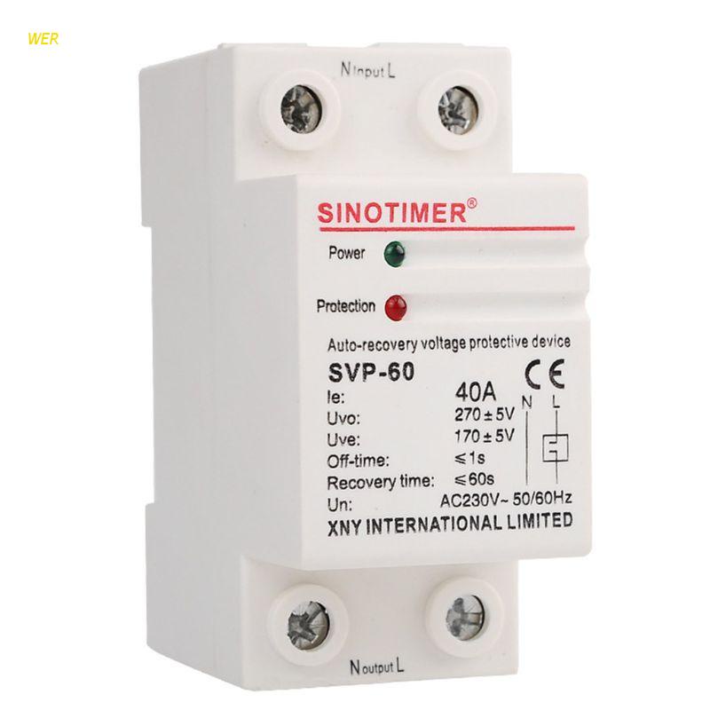Rờ Le Bảo Vệ Điện Áp Dưới Tự Động Có Thể Điều Chỉnh 230V AC 40A Din