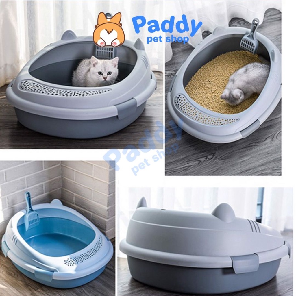 Khay Vệ Sinh Mèo Cao Cấp - Tặng Xẻng (Chỉ Ship Hỏa Tốc HCM)