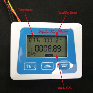 High Quality Digital Lcd Display Water Flow Sensor Meter Flowmeter Time Record DRV