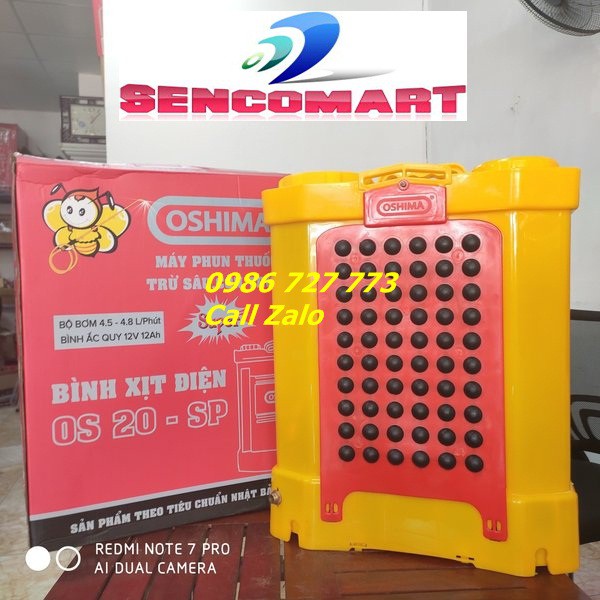 Bình xịt điện Oshima OS20-SP, bình phun thuốc chạy điện