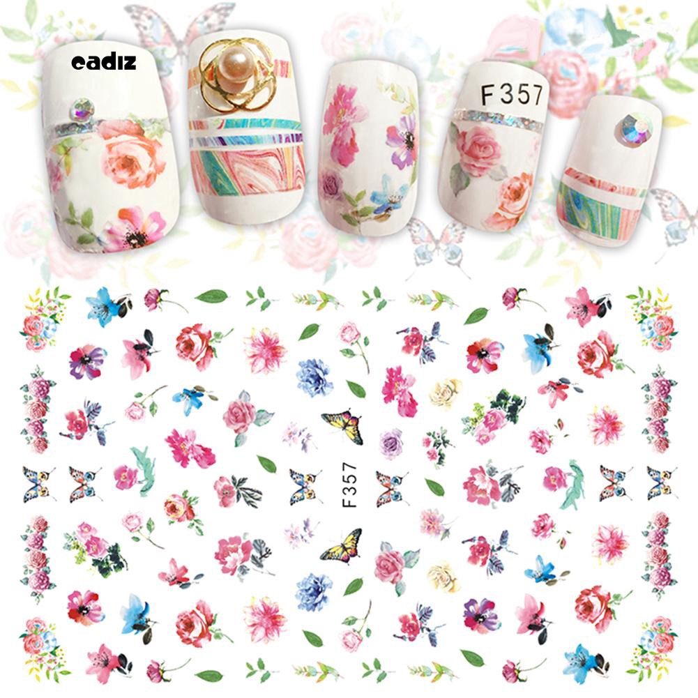 ✮Multi-pattern Nail Art Floral Sticker Women Fingernail Manicure DIY Decal Decor