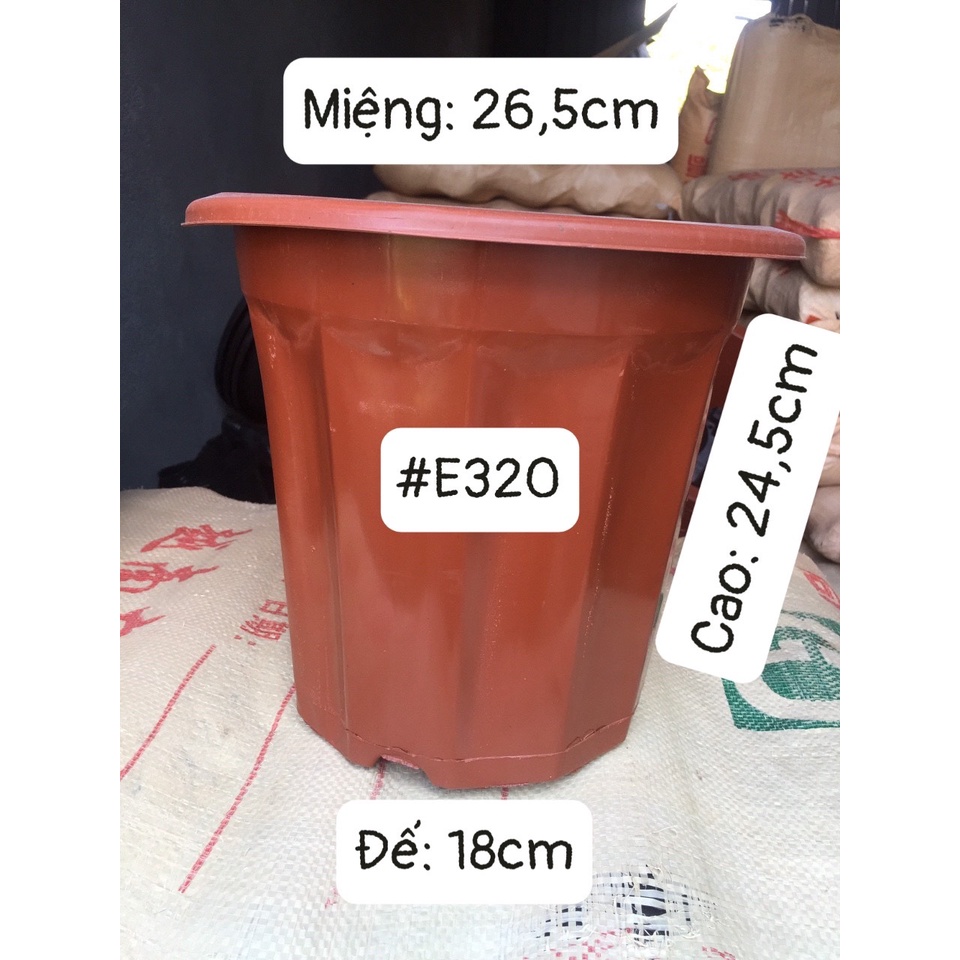 10 CHẬU NHỰA TRỒNG CÂY MÃ #E320 (BẠT PHỦ ĐẤT CHỐNG CỎ MỌC, BẦU KHAY TÚI ƯƠM...)