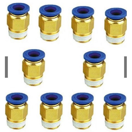 Cút nối nhanh khí nén thẳng PC Cắm nhanh ống 4/6/8/10/12  co ren M5/01/02/03/04