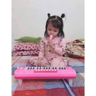 Đồ Chơi Đàn Piano Phát Nhạc Có Đèn Và Micro Chuẩn Âm Giúp Bé Học Nhạc