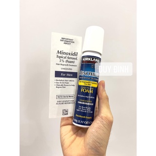 Dạng bọt minoxidil 5% kirkland usa mọc tóc, mọc râu