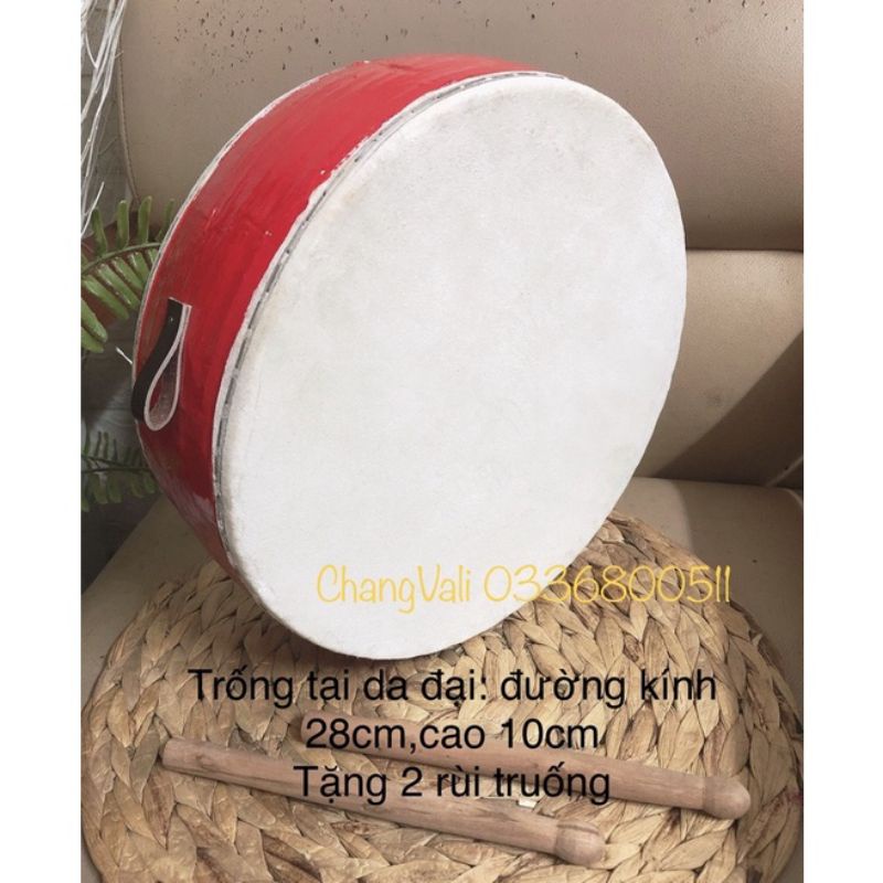 Trống da trâu, trống múa lân, đồ chơi dân gian cho bé