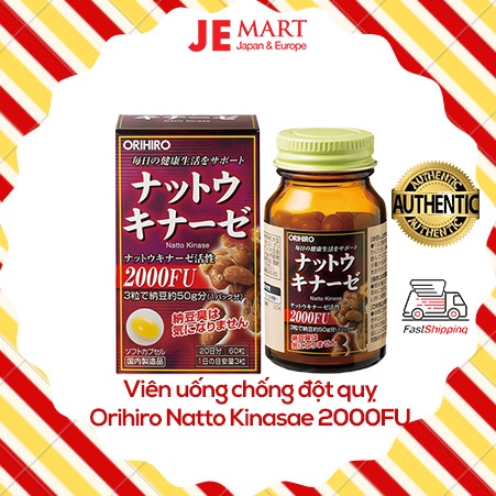 Viên uống chống đột quỵ Orihiro Natto Kinase 2000 FU & 4000FU