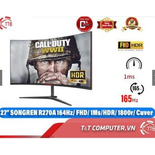 Màn Hình máy tính SongRen 27 inch cong 165HZ newbox 100%