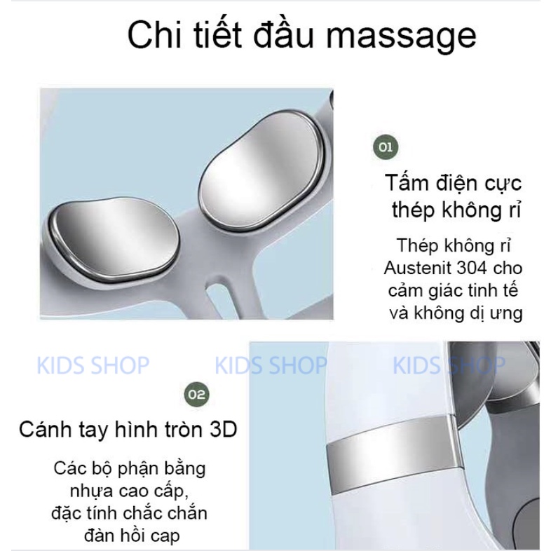 Máy massage cổ vai gáy cột sống 4 đầu massage xung điện công nghệ Nhật Bản - H1017