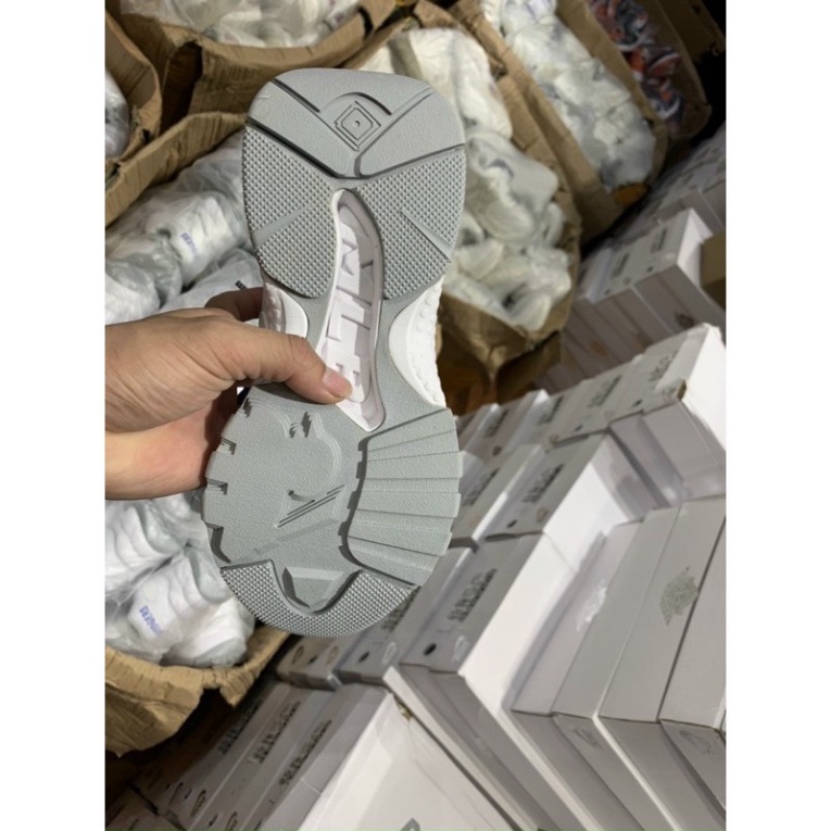 Giày Thể Thao LA Xanh Đế Xám Chữ In 3D Nam Nữ | BigBuy360 - bigbuy360.vn