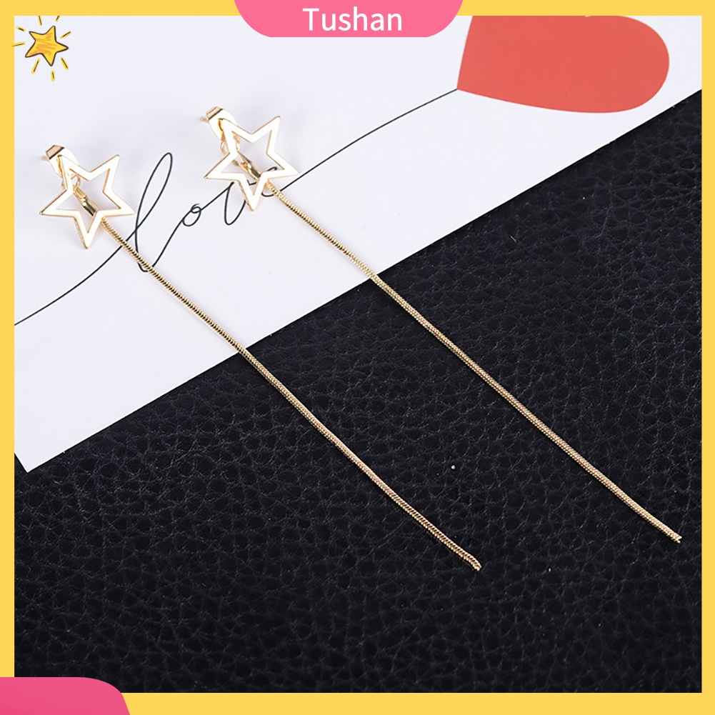 Đôi khuyên tai dài hình ngôi sao dễ thương cho nữ