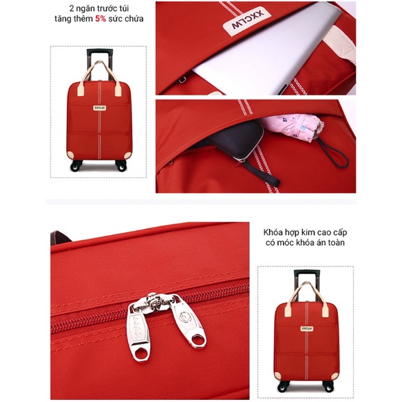 Bộ Vali Và Túi Du Lịch Double Carry-On Luggage chống thấm nước hiệu quả ❤️Hanrui Offical❤️