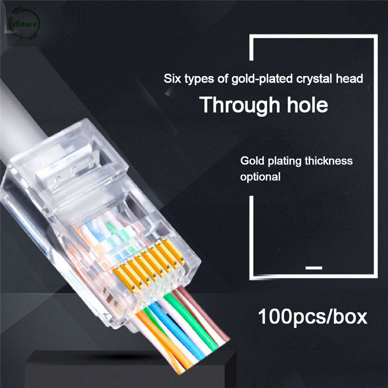 Đầu Nối Mạng Cf Rj45 Cat6 Cat6E Utp Unshielded Rj45