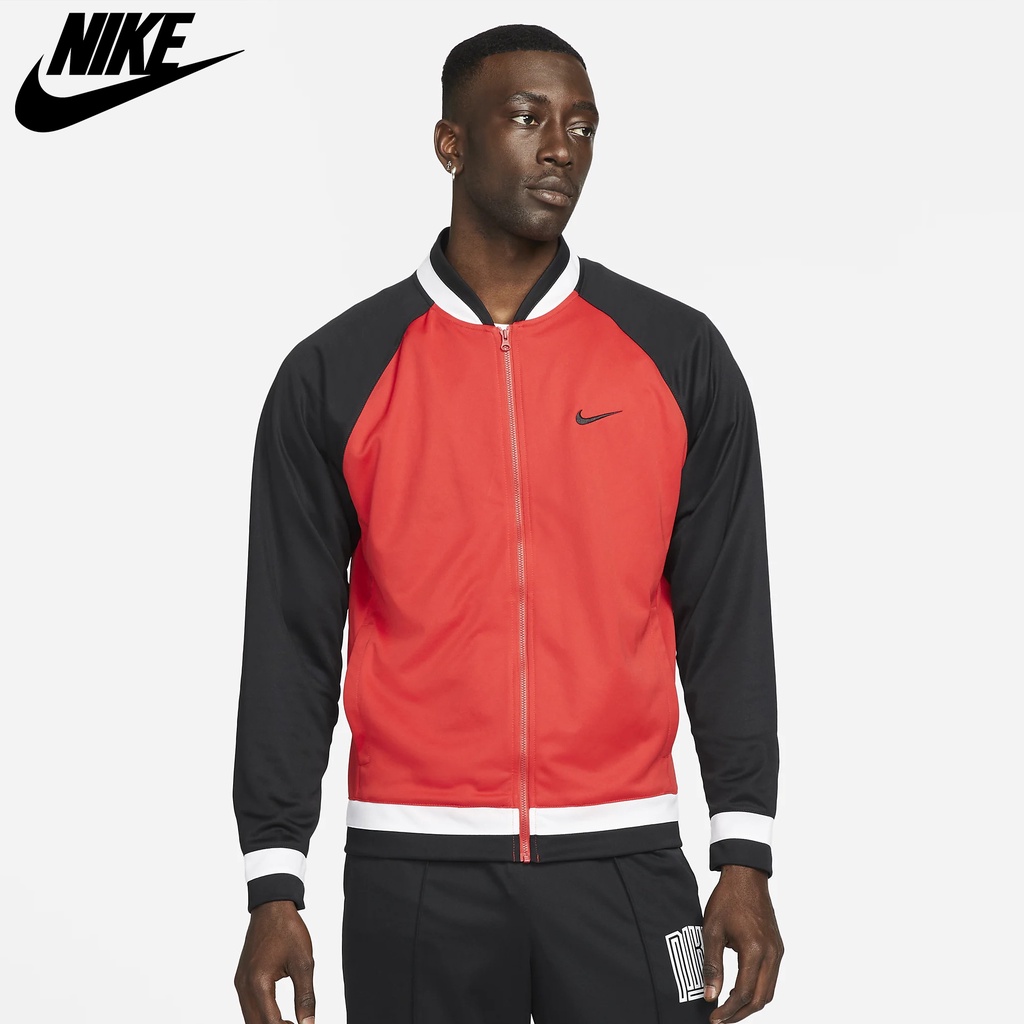 NIKE CHÍNH HÃNG - Áo khoác thể thao nam Nike Dri-FIT Men's Basketball Bomber Jacket Authentic - Red x Black x White