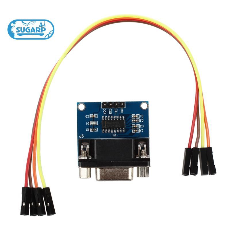[In Stock]MAX3232 RS232 Serial Port To TTL Converter ule DB9 Connector W/ 4 Jump Cables