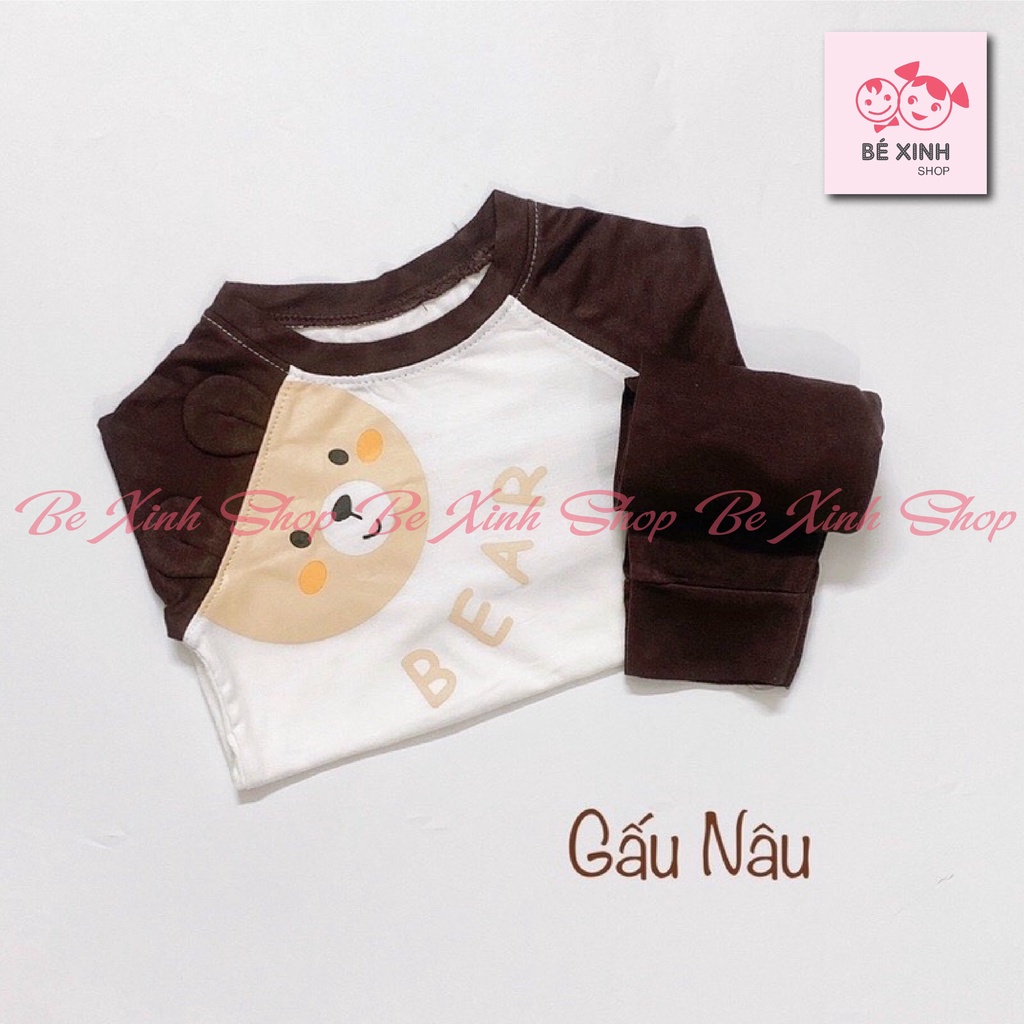 Minky Mom Bộ quần áo dài tay cho bé trai gái [Top Sale] Đồ ngủ cho bé quần áo thu đông thun lạnh DÀI_THÚ