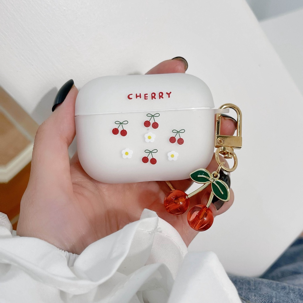 Vỏ Bảo Vệ Hộp Sạc Tai Nghe AirPods3 AirPods3 Pro AirPods2gen Màu Nhám Họa Tiết Hoa Đào Dễ Thương Ốp