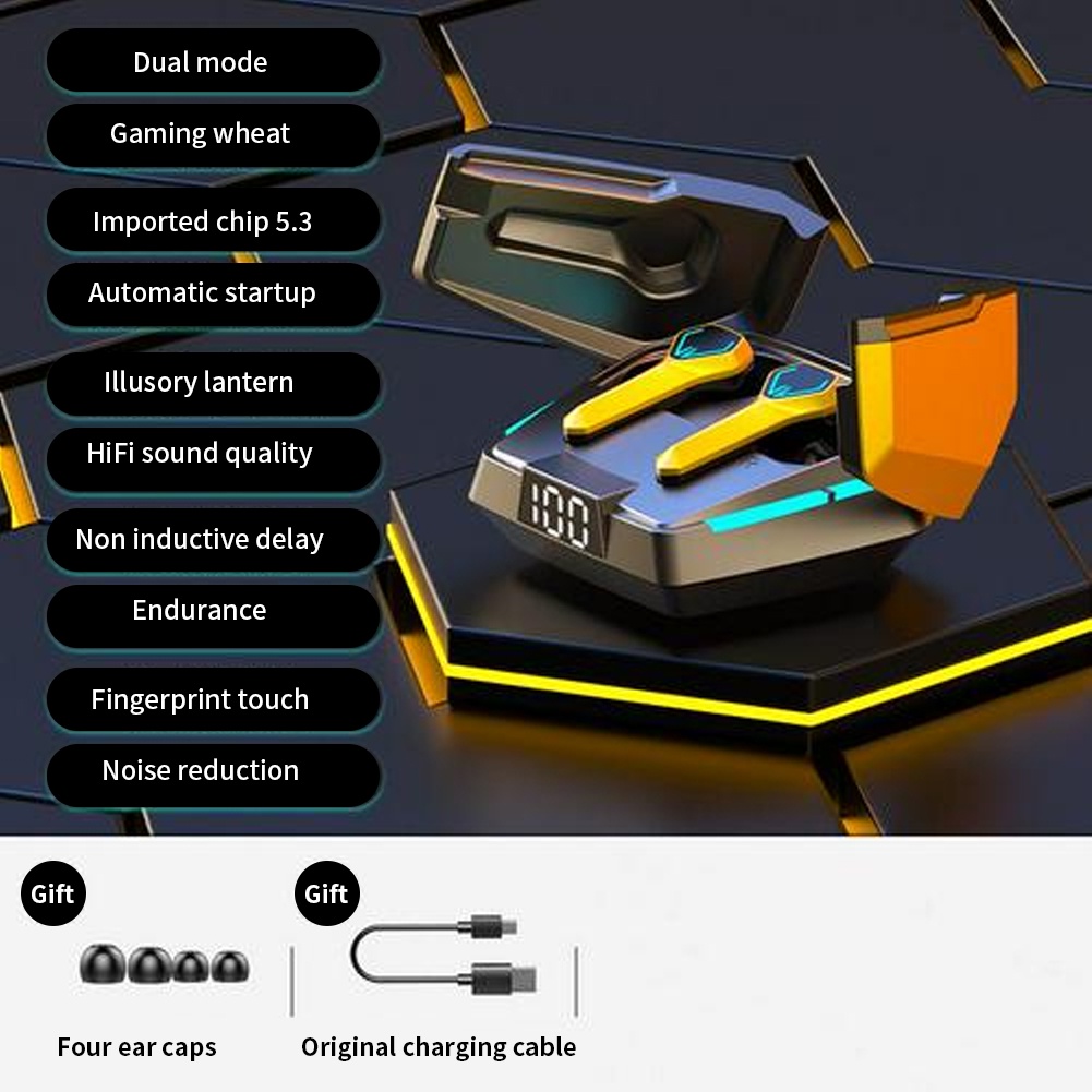 Tai Nghe Bluetooth Không Dây Jx60 Tai Nghe Chơi Game Tws Nhét Tai Tai Nghe Chống Ồn V5.3