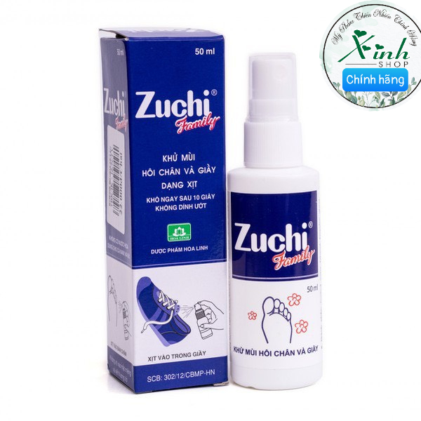 ZUCHI XỊT GIÀY KHỬ MÙI HÔI CHÂN chai 50ml