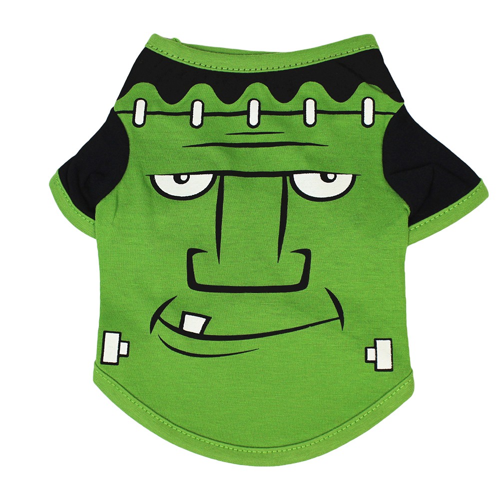 Áo tay ngắn họa tiết cục xương halloween  thời trang cho thú cưng dễ thương