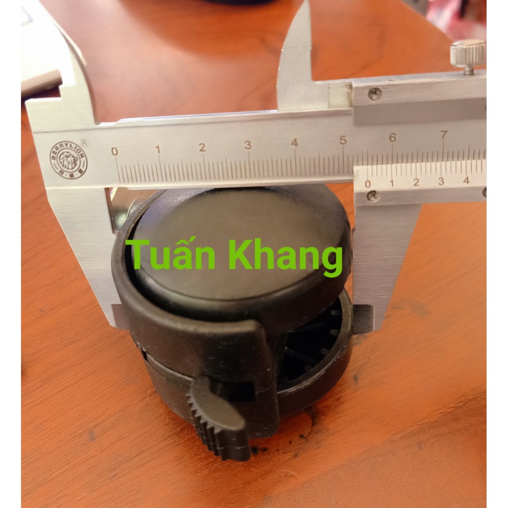 Bánh xe 50mm có khóa loại tốt gắn nôi em bé, tủ quần áo, kệ , bàn vi tính , bàn học + VÍT BẮT BÁNH XE