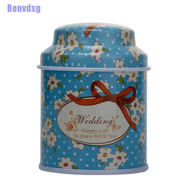 Hộp Thiếc Đựng Trà / Cà Phê Họa Tiết Hoa Đáng Yêu