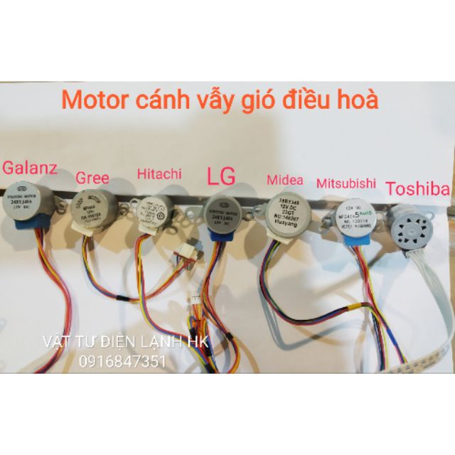 Motor cánh vẫy điều hòa đảo gió điều hoà mô tơ máy lạnh PANASONIC CASPER Galanz Gree Hitachi LG Midea Mitsubishi Toshiba