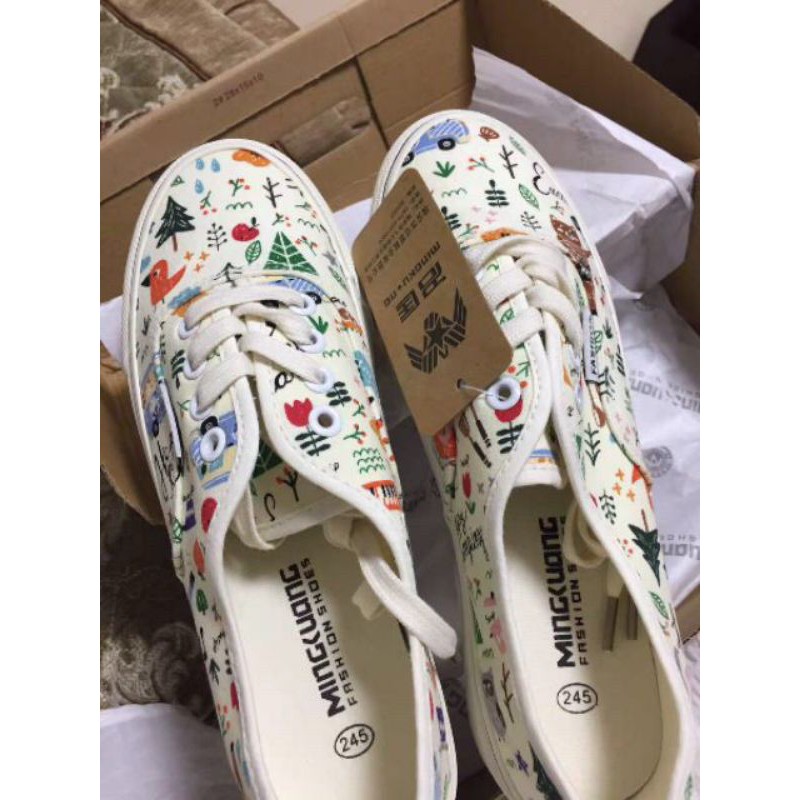 (Sẵn 39,40 Video+ảnh thật) Giày vans in hoạt hình cute | BigBuy360 - bigbuy360.vn