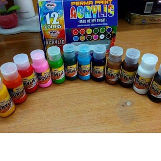 Màu Acrylic 3D vẽ đá , que kem, mọi chất liệu