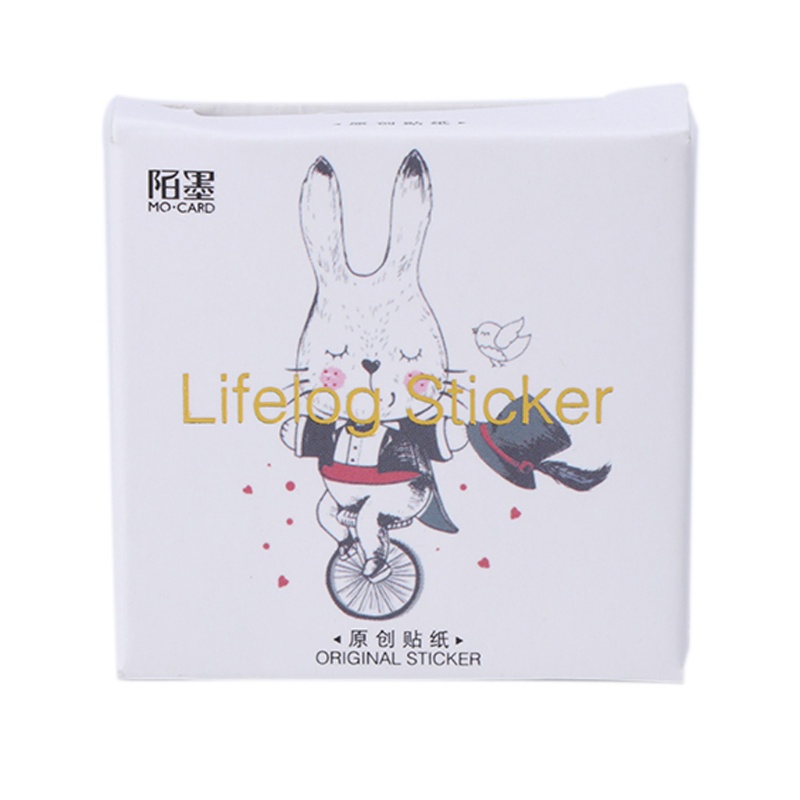 Sticker Pet Hình Thỏ Dễ Thương Dán Trang Trí Sổ Tay DIY