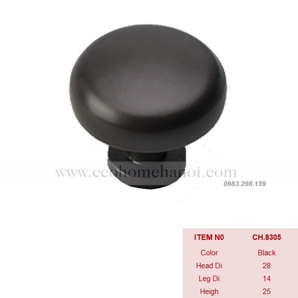 Núm tay nắm tủ tròn hợp kim CH8305