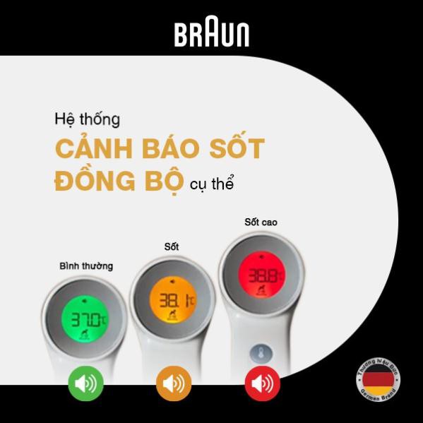 Nhiệt kế hồng ngoại đo trán Braun BNT400WE chuyên biệt cho từng độ tuổi