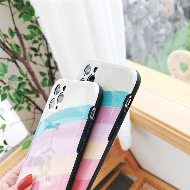 Ốp lưng iphone Smile Rainbow IMD dày dặn viền nổi 5/5s/6/6plus/6s/6splus/7/7plus/8/8plus/x/xs/11/12/pro/max/plus/promax | BigBuy360 - bigbuy360.vn