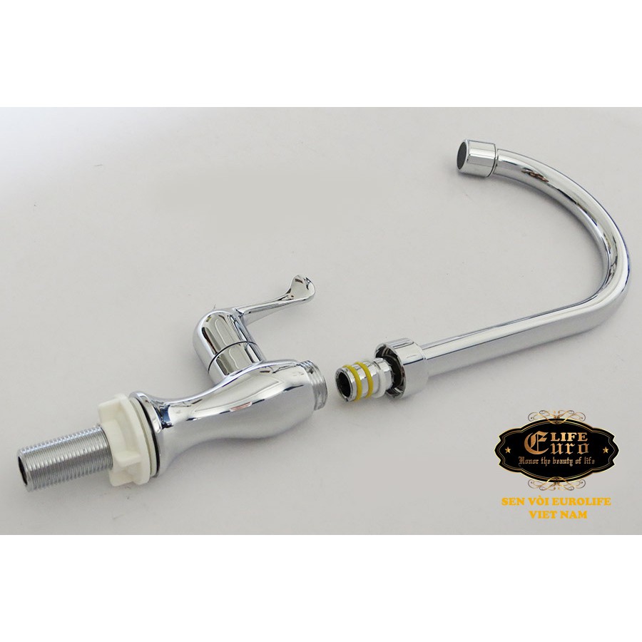 Vòi rửa chén lạnh nhựa ABS mạ Chrome Eurolife EL-VCN01