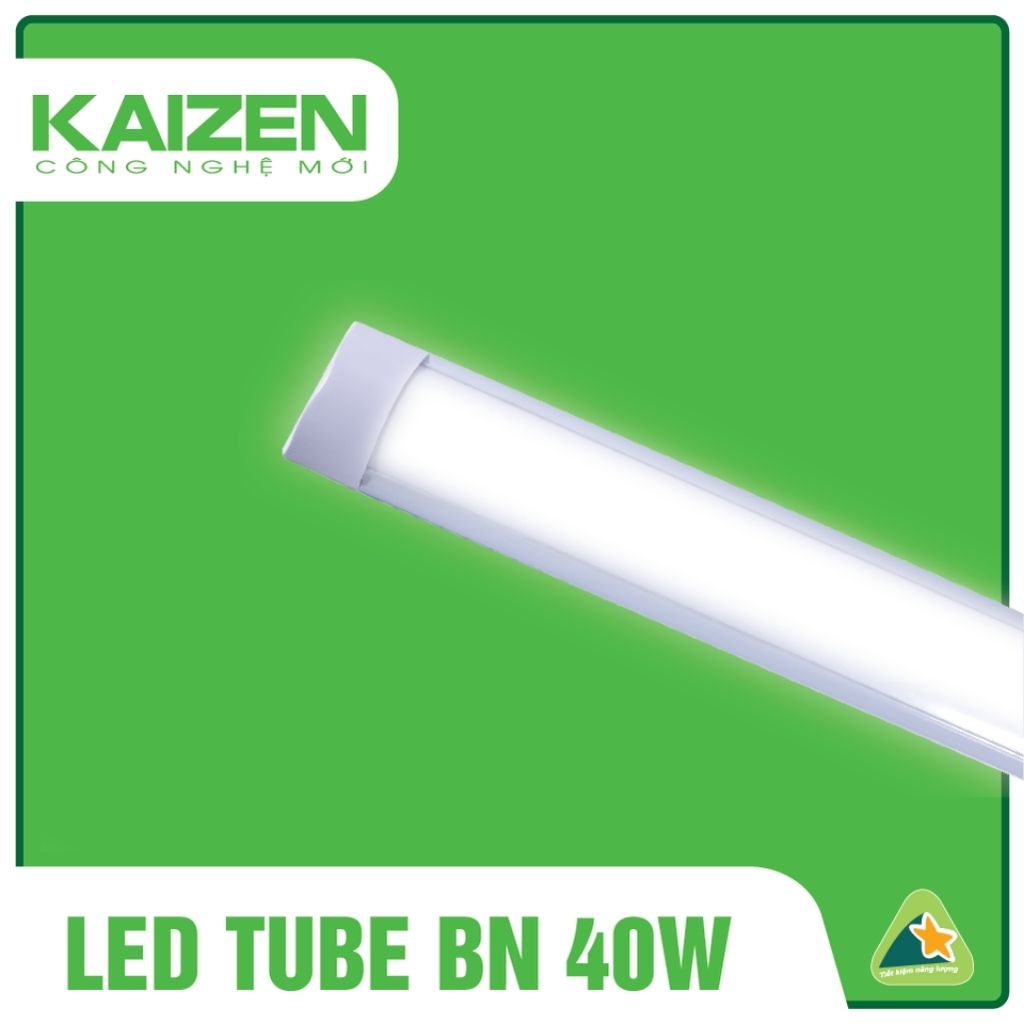 Đèn Led Tube Bán Nguyệt KAIZEN Thiết Kế Thân Tôn Tản Nhiệt Trang Nhã, Độ Sáng Cao