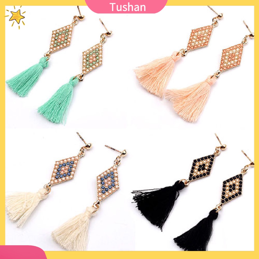 Khuyên tai tua rua phong cách cổ điển thanh lịch dành cho nữ