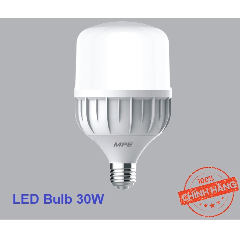 [Hàng Chính Hãng] Bóng LED MPE Bulb 20W, 30W, 40W, 50W Ánh Sáng Vàng, Trắng Hiệu Suất Ổn Định, Tuổi Thọ 30.000H