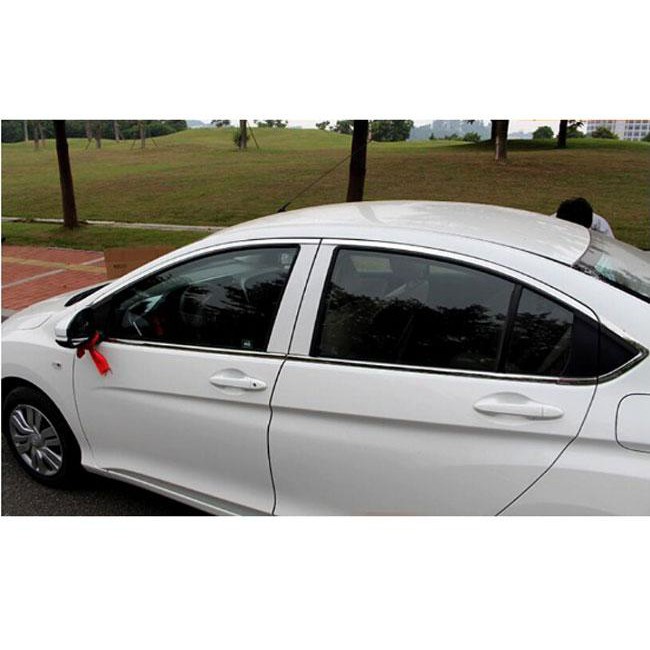 Nẹp viền chân kính, viền cong kính xe Honda City 2018-2020 inox cao cấp