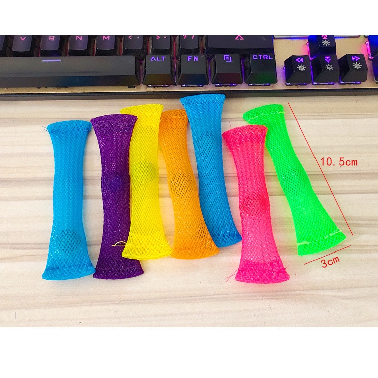 Đồ Chơi Con Quay Dạng Ống Lưới Bện Giảm Căng Thẳng Với Đá Cẩm Thạch squishy