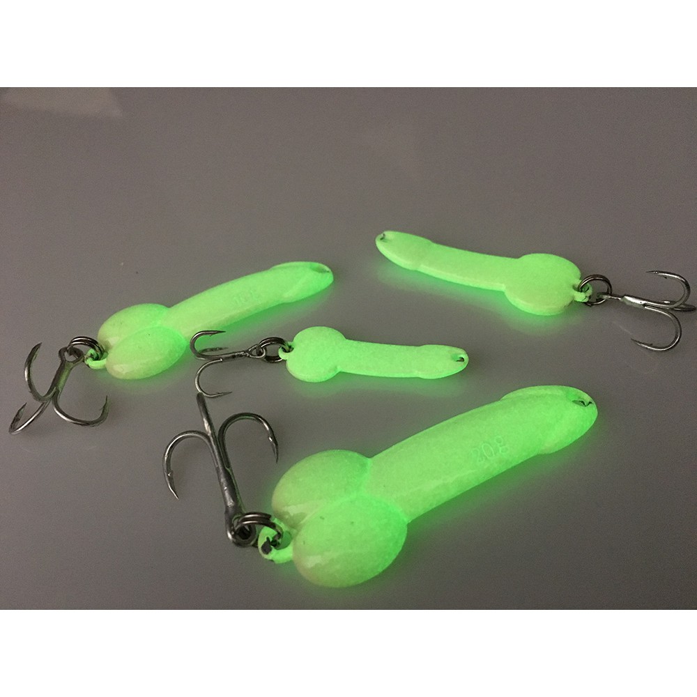 Mồi câu cá giả 5g 10g 15g 20g bằng kim loại cứng dạ quang