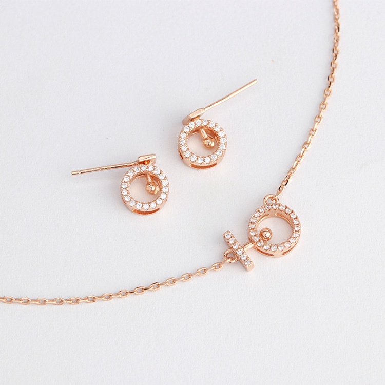 Set Vòng cổ, Bông Tai, Nhẫn, Khuyên Tai Màu Vàng