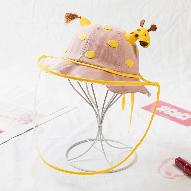 Nón Tai Bèo Kèm Mặt Nạ Chống Giọt Bắn Thiết Kế Dễ Thương Thời Trang Xuân Hè Cho Bé