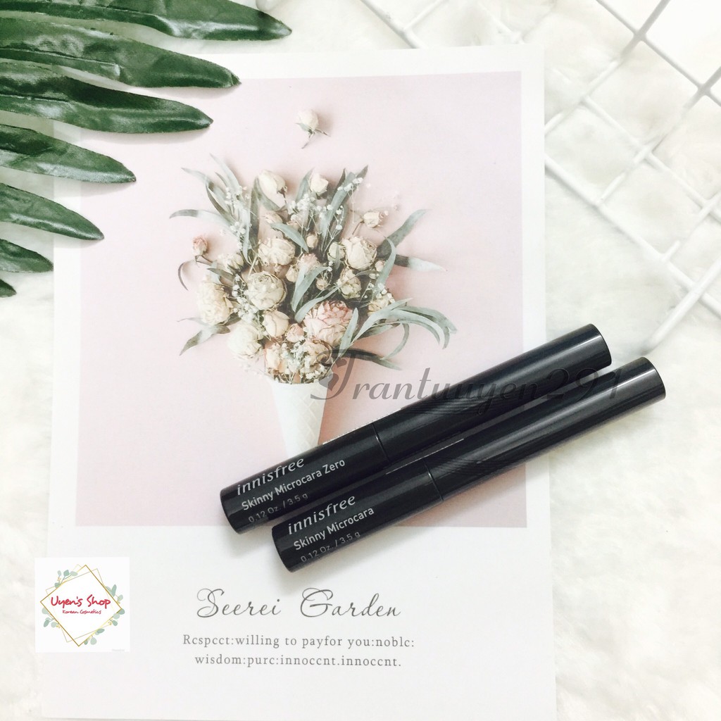 (Hàng store có seal) Mascara siêu mảnh Innisfree Skinny Microcara Zero/ Skinny Microcara