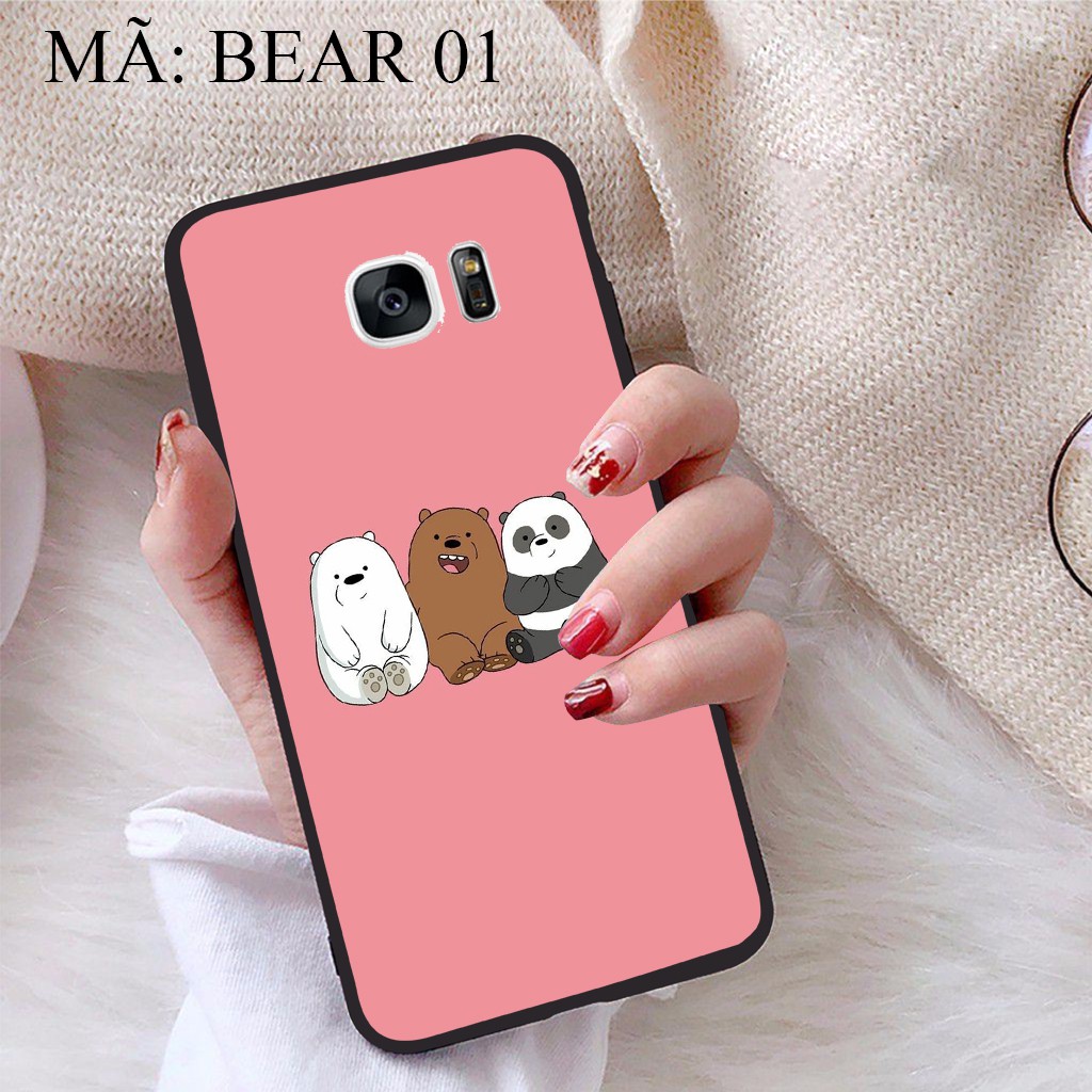 Ốp lưng Samsung S7 Edge viền dẻo TPU BST Gia Đình Nhà Gấu