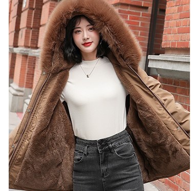 Áo khoác nữ mùa đông có lông Parka nữ mẫu mới 2021 Shop Haul AP-G05