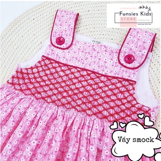 Váy hoa nhí smock ngực cho bé gái