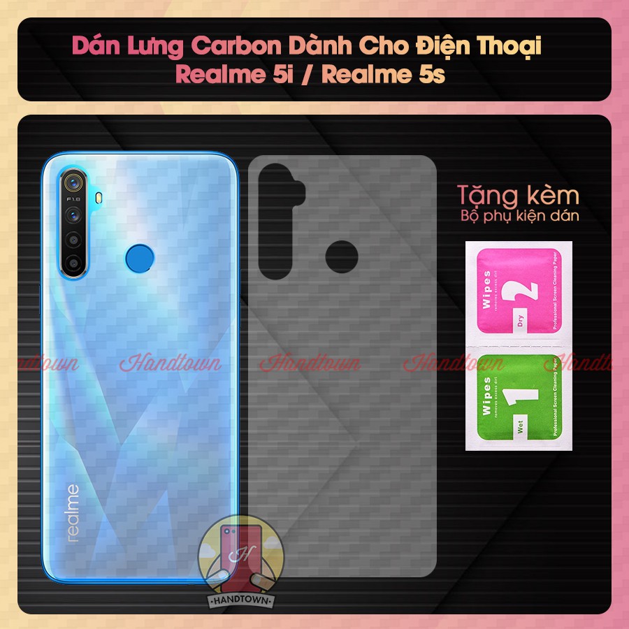 Miếng dán lưng cacbon Realme 5i / Realme 5s