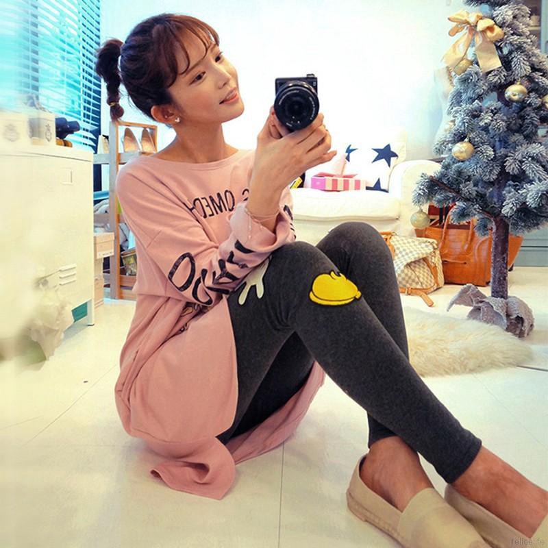 Bộ pijama dài tay in hoạt hình dễ thương