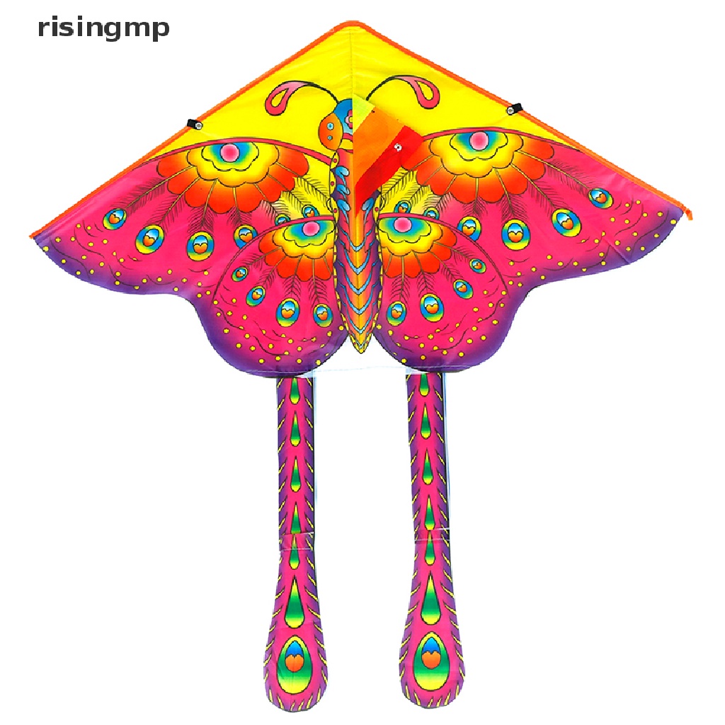 1 Bộ Diều Đuôi Dài 90 * 50cm In Hình Bướm Có Tay Cầm Cho Bé ♨Trên đó