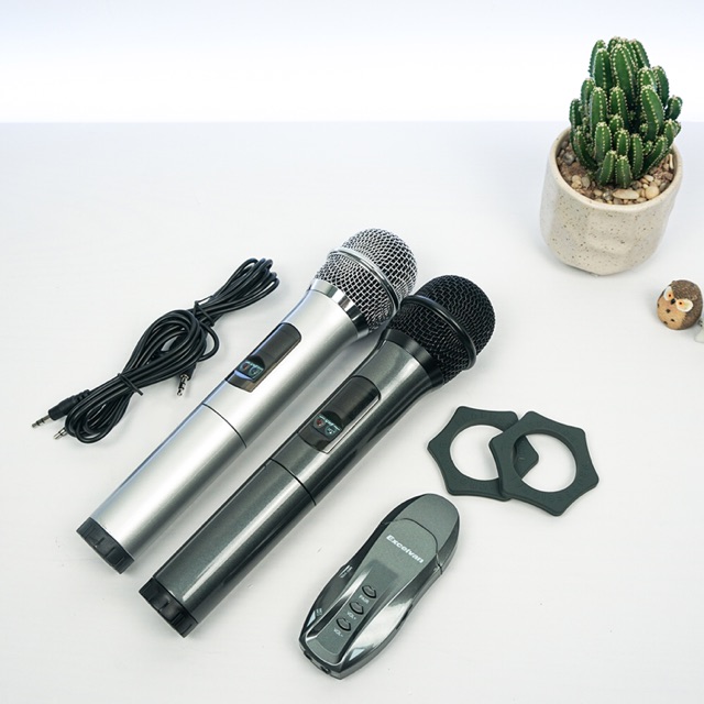 Micro Karaoke đa năng chính hãng Ecxelvan K18U/K18V - Micro karaoke chuyên nghiệp cho loa Bose, JBL, Loa kéo và Mixer
